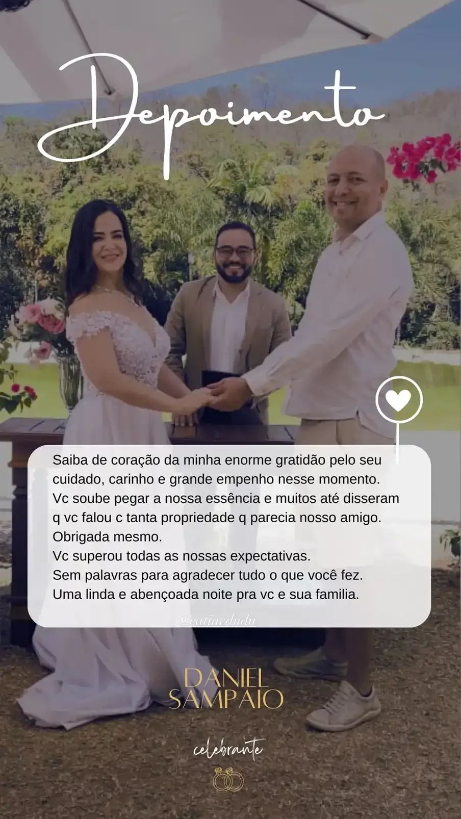 Depoimento de Cátia e Dudu